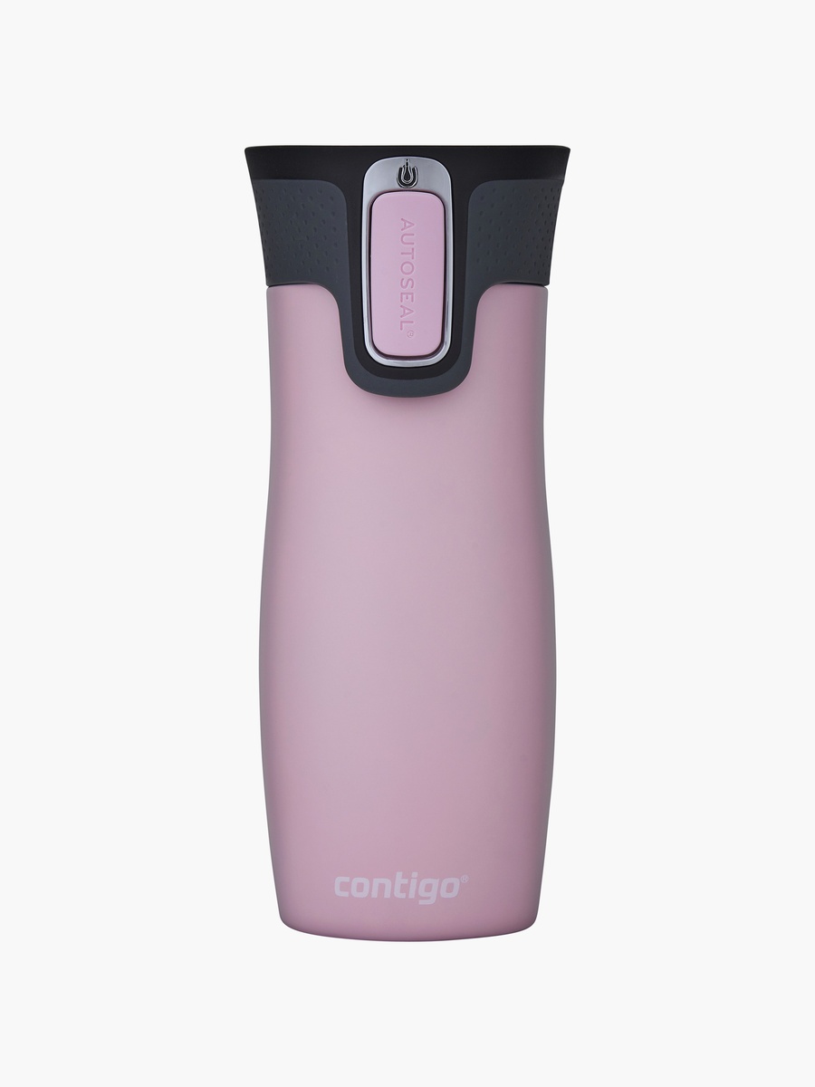 Plain Stainless Steel Travel Mug with Autoseal Spout and Leak Resistant Design - 470 ml