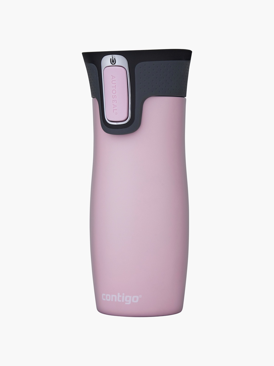 Plain Stainless Steel Travel Mug with Autoseal Spout and Leak Resistant Design - 470 ml