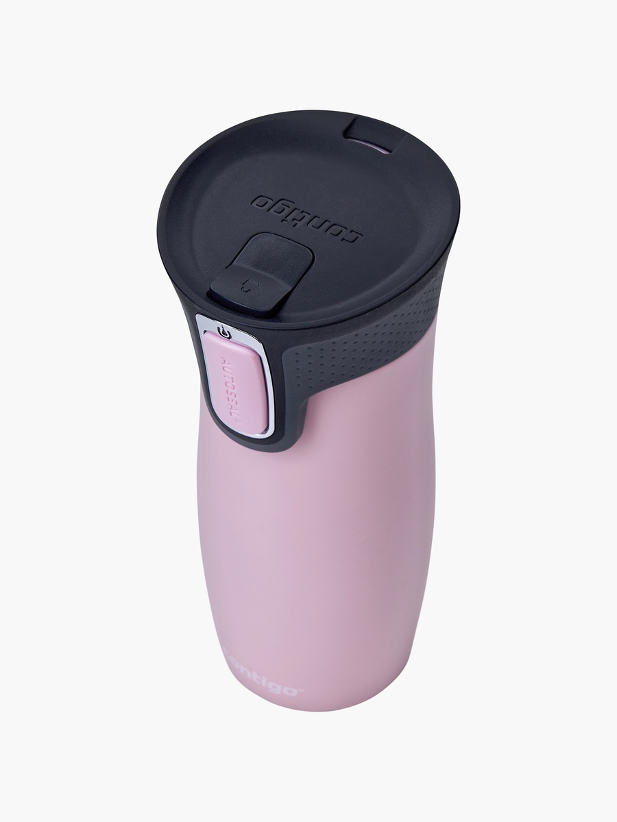 Plain Stainless Steel Travel Mug with Autoseal Spout and Leak Resistant Design - 470 ml