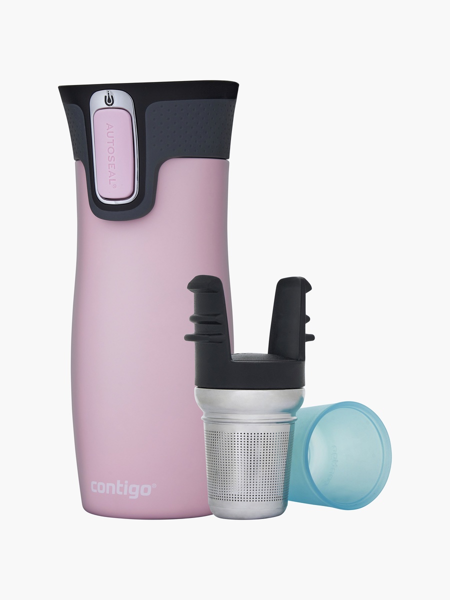 Plain Stainless Steel Travel Mug with Autoseal Spout and Leak Resistant Design - 470 ml