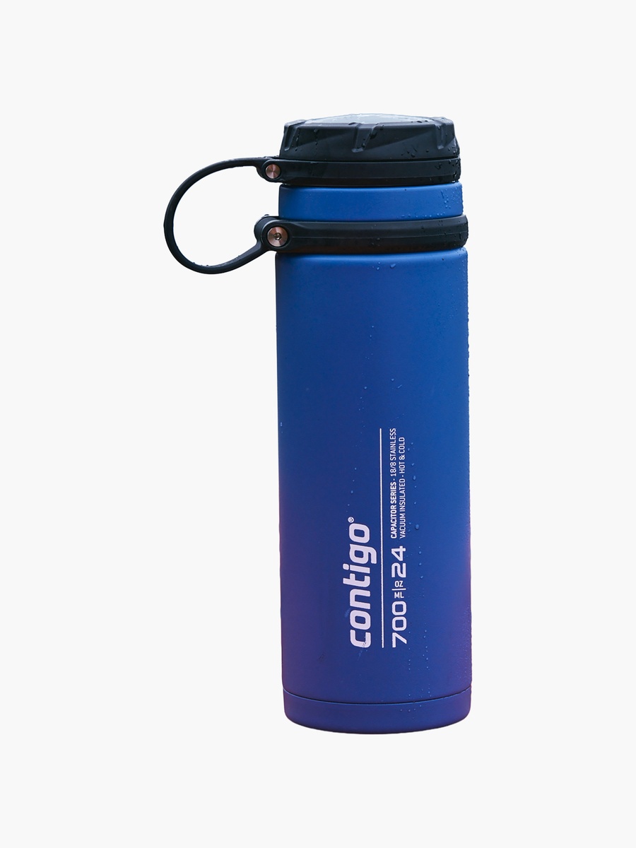 Plain Stainless Steel Water Bottle with Wide Mouth and Leak Resistant Design - 720 ml