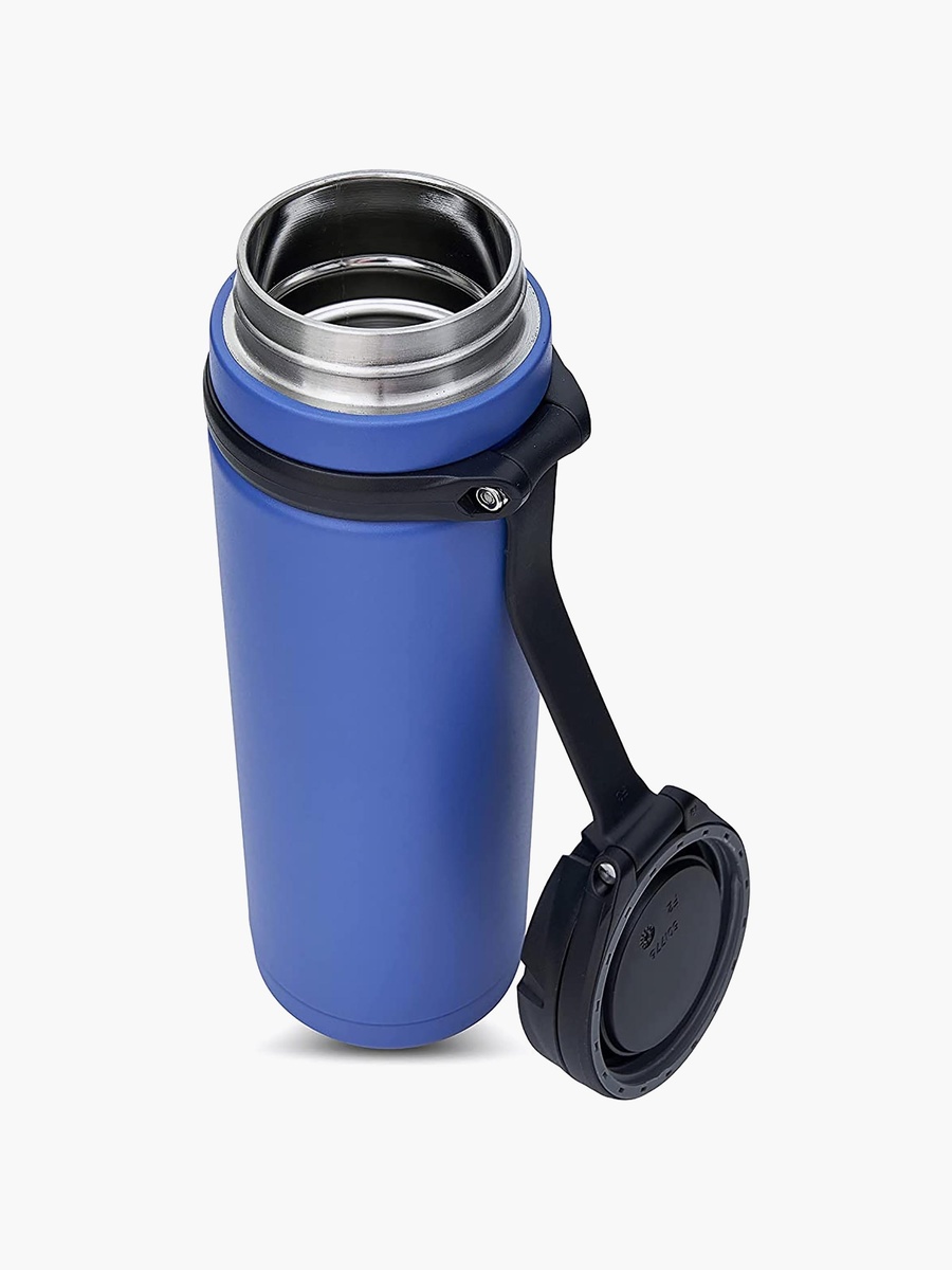 Plain Stainless Steel Water Bottle with Wide Mouth and Leak Resistant Design - 720 ml
