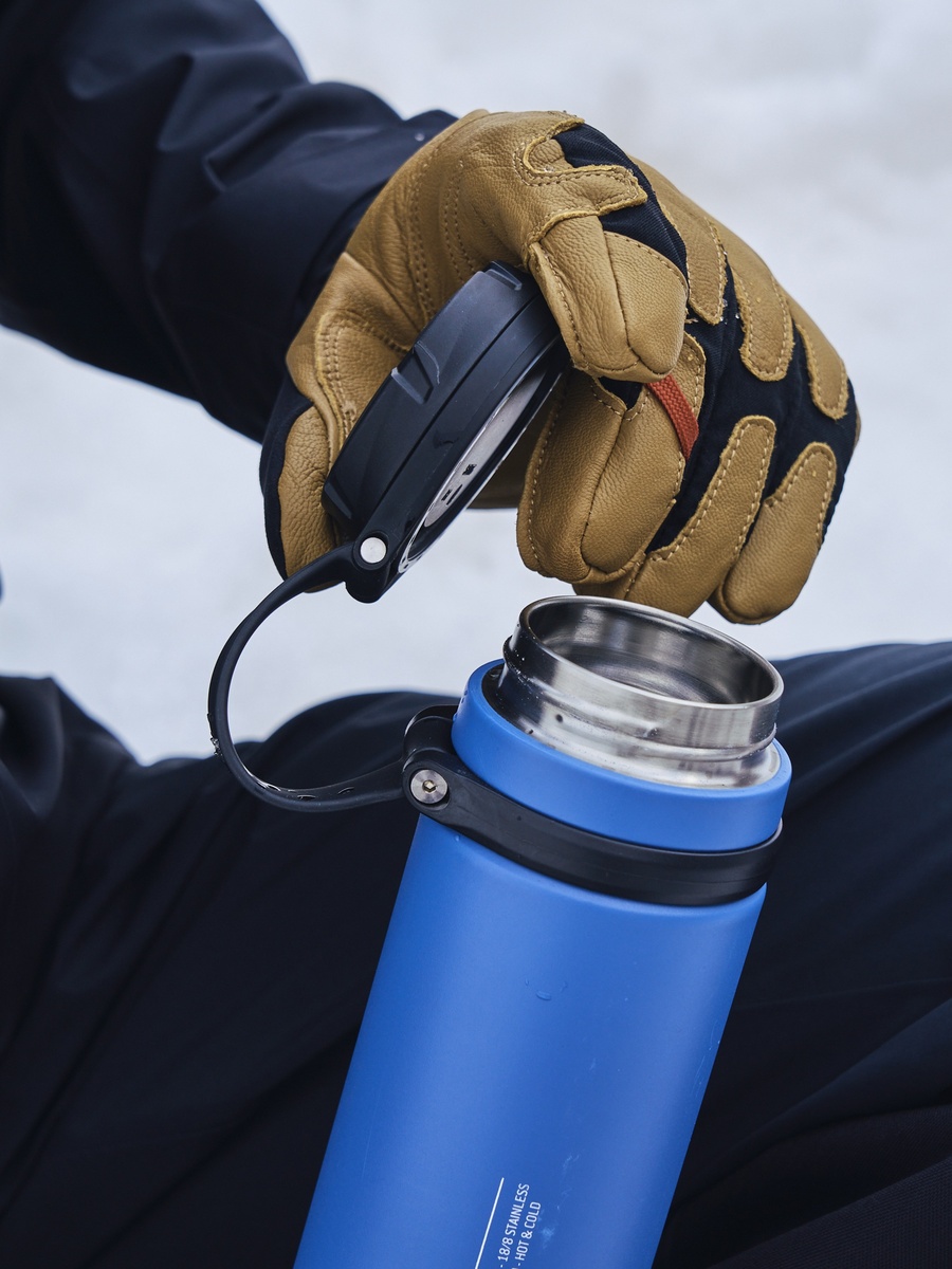 Plain Stainless Steel Water Bottle with Wide Mouth and Leak Resistant Design - 720 ml