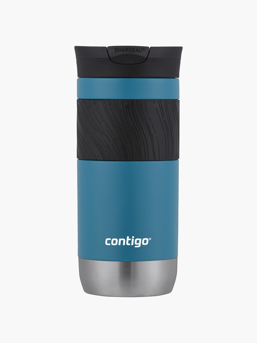 Plain Stainless Steel Travel Mug with Snap Spout and Leak Resistant Design - 470 ml