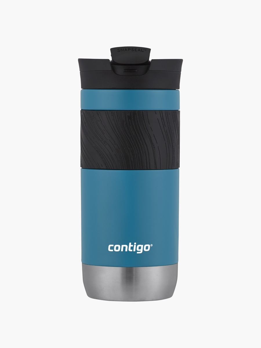 Plain Stainless Steel Travel Mug with Snap Spout and Leak Resistant Design - 470 ml
