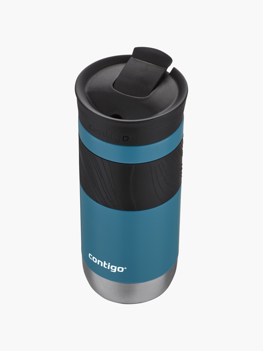 Plain Stainless Steel Travel Mug with Snap Spout and Leak Resistant Design - 470 ml