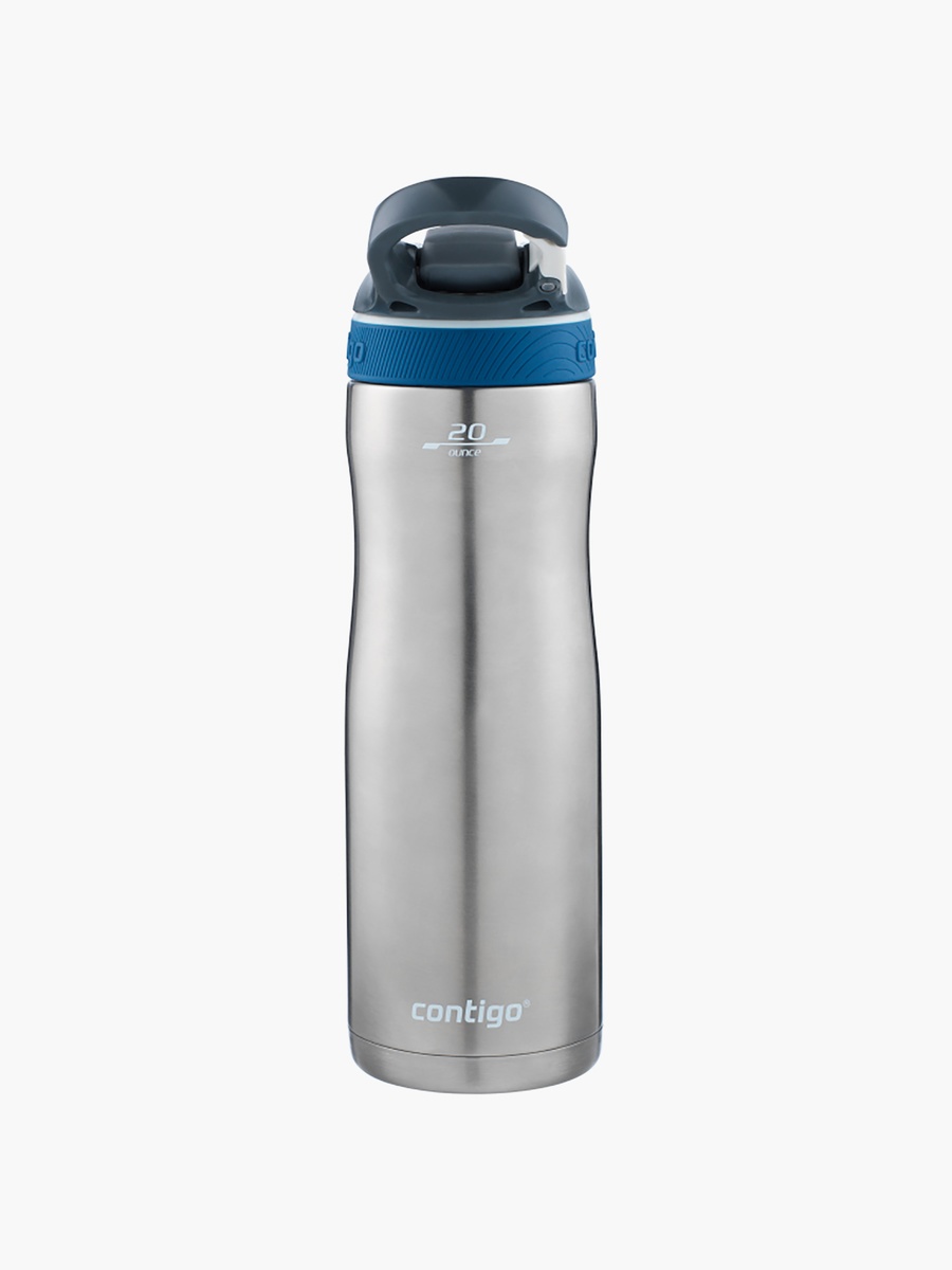 Plain Stainless Steel Water Bottle with Sipper Spout and Leak Resistant Design - 590 ml