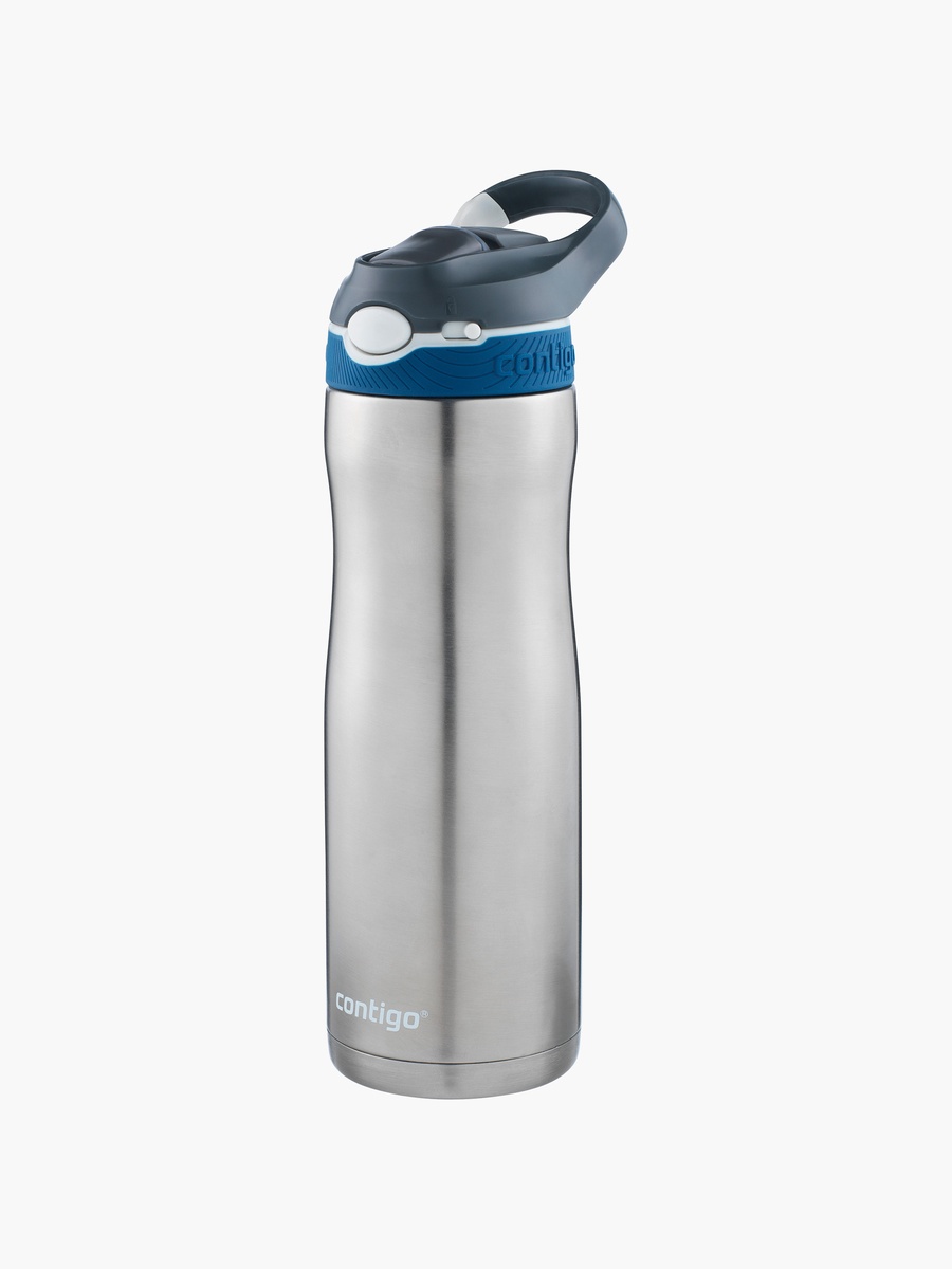Plain Stainless Steel Water Bottle with Sipper Spout and Leak Resistant Design - 590 ml