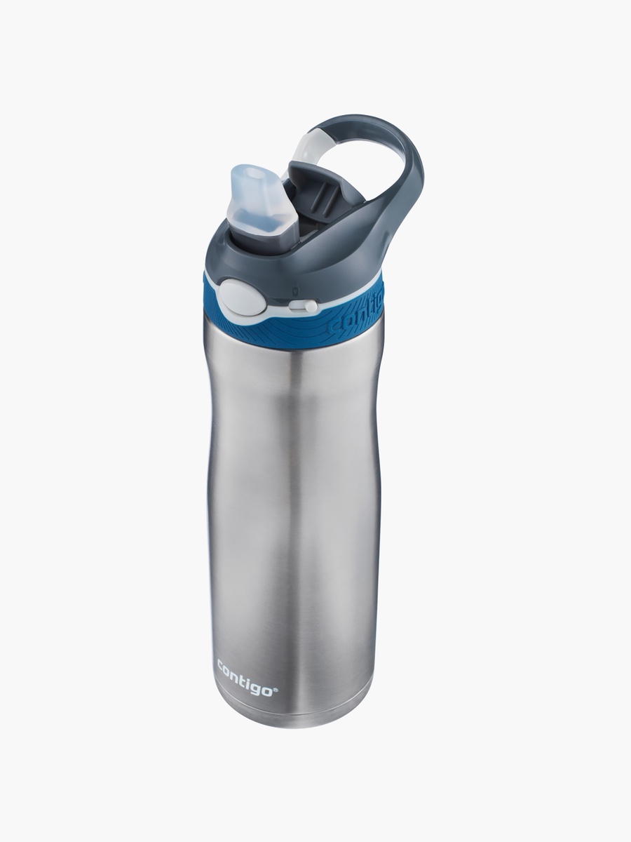Plain Stainless Steel Water Bottle with Sipper Spout and Leak Resistant Design - 590 ml