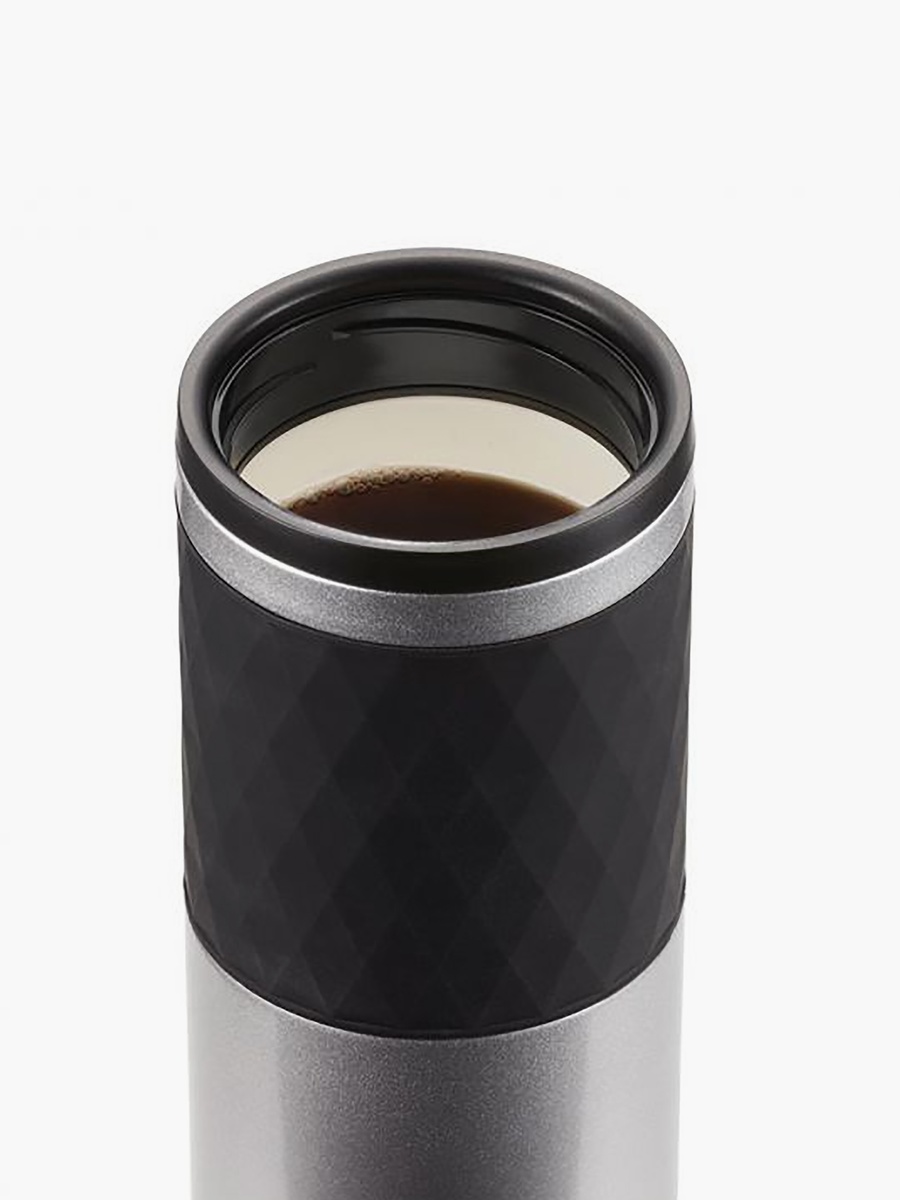 Plain Stainless Steel Travel Mug with Wide Mouth and Leak Resistant Design - 470 ml