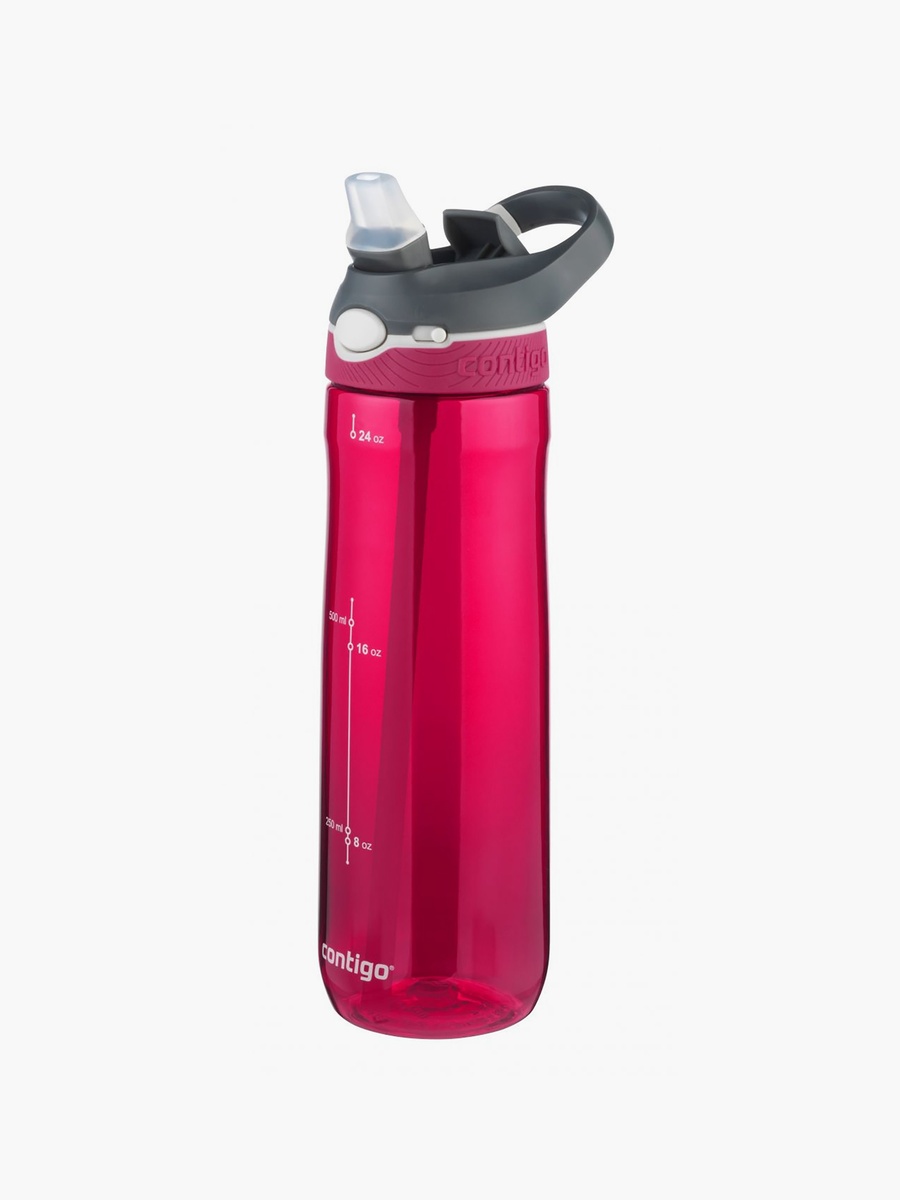 Plain Plastic Water Bottle with Straw and Leak Resistant Design - 720 ml