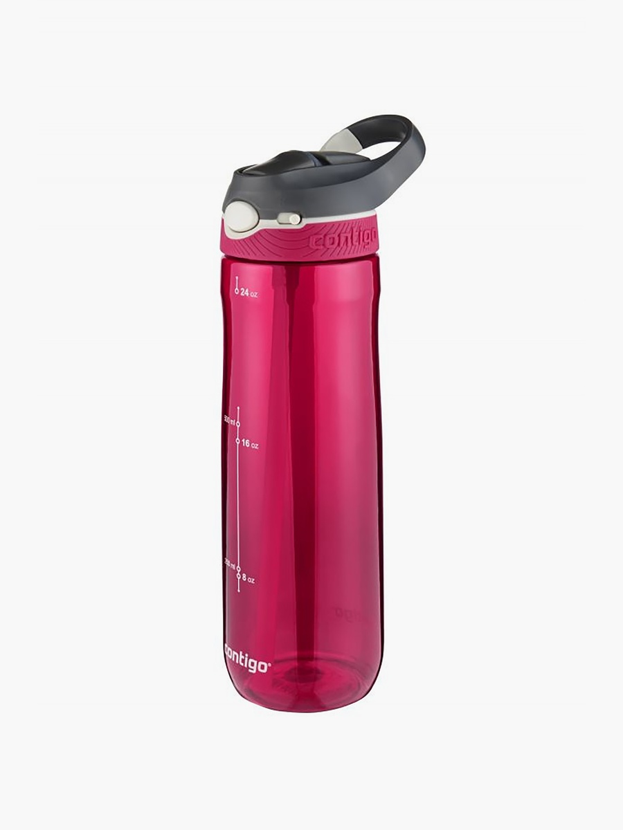 Plain Plastic Water Bottle with Straw and Leak Resistant Design - 720 ml