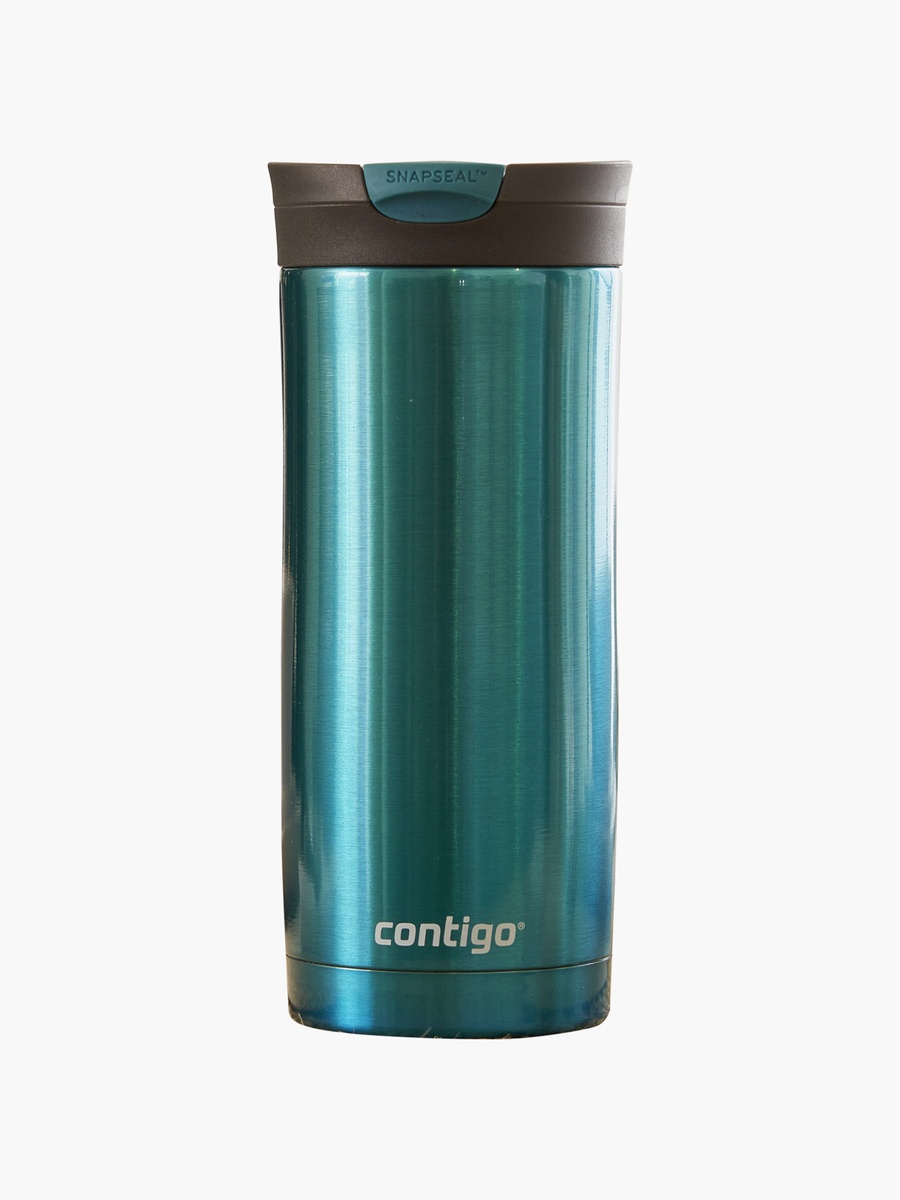 Plain Stainless Steel Travel Mug with Snap Spout and Leak Resistant Design - 470 ml