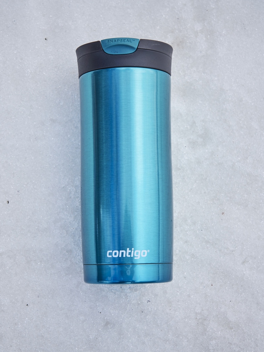 Plain Stainless Steel Travel Mug with Snap Spout and Leak Resistant Design - 470 ml