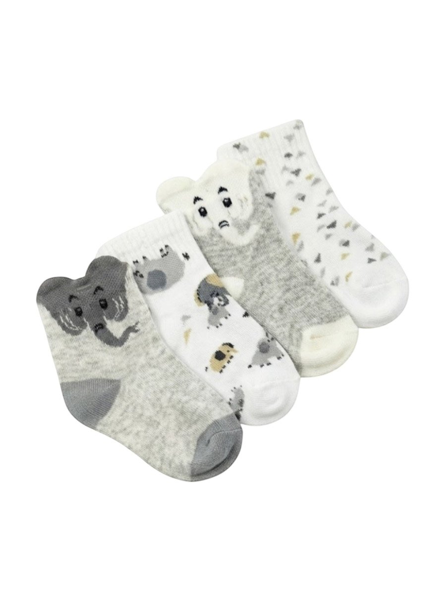 Baby Animal Print Ankle Socks - 4 Pack