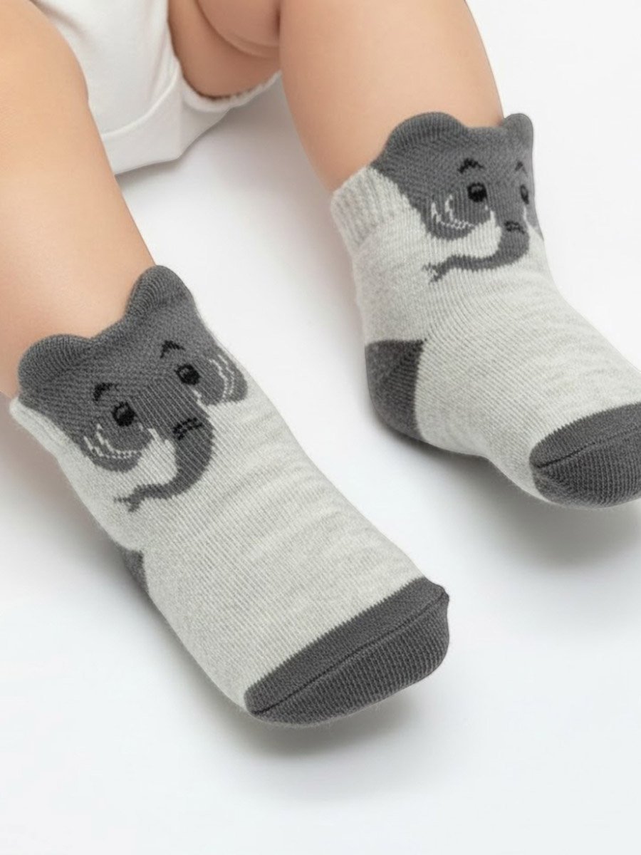 Baby Animal Print Ankle Socks - 4 Pack