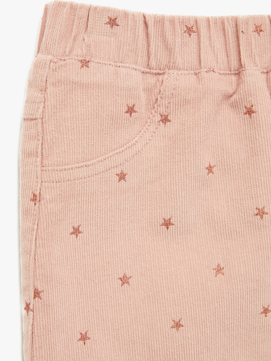 Star Print Mini Skirt with Pockets