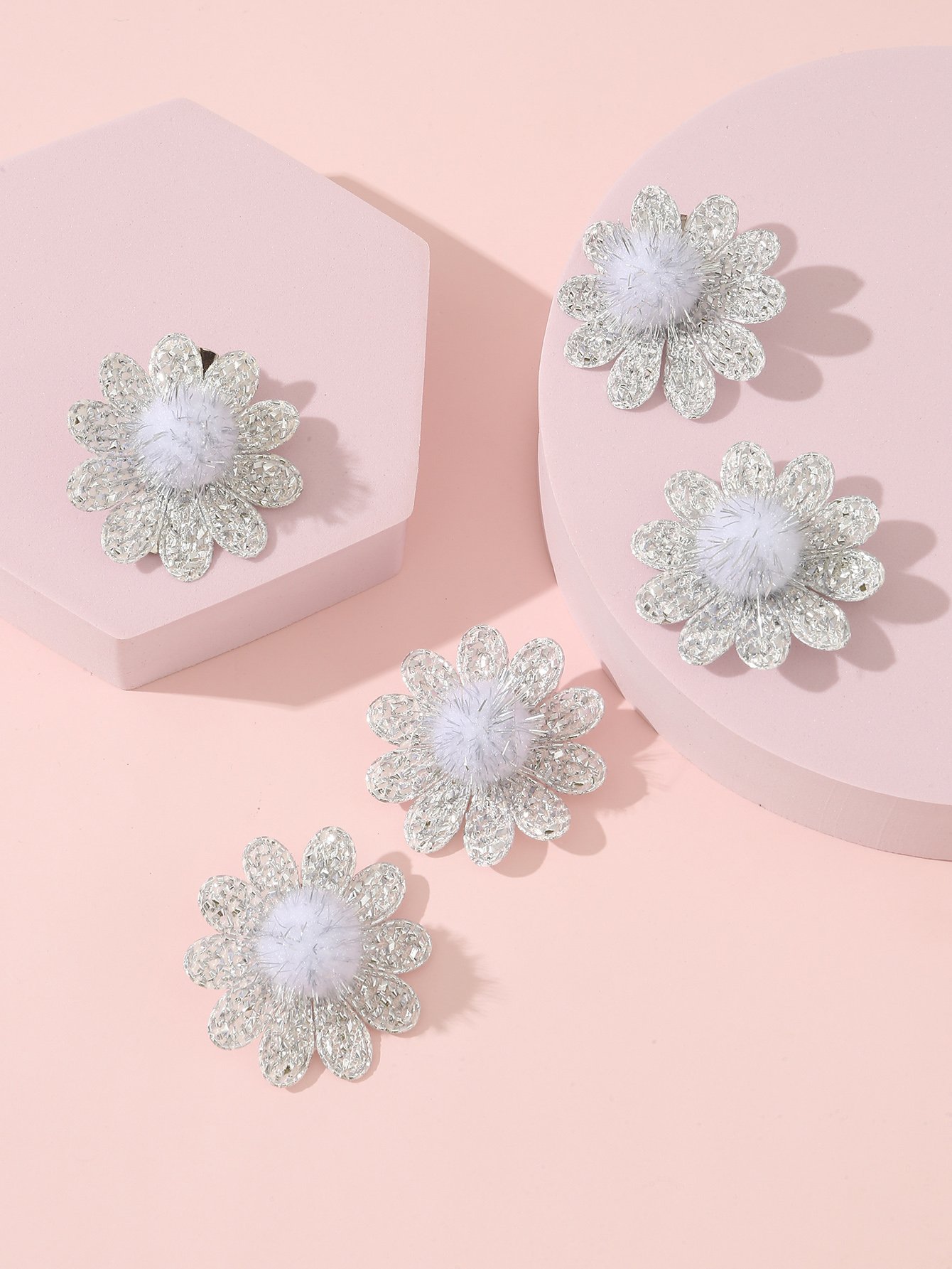 Daisy Hair Clips - 5 Piece Set
