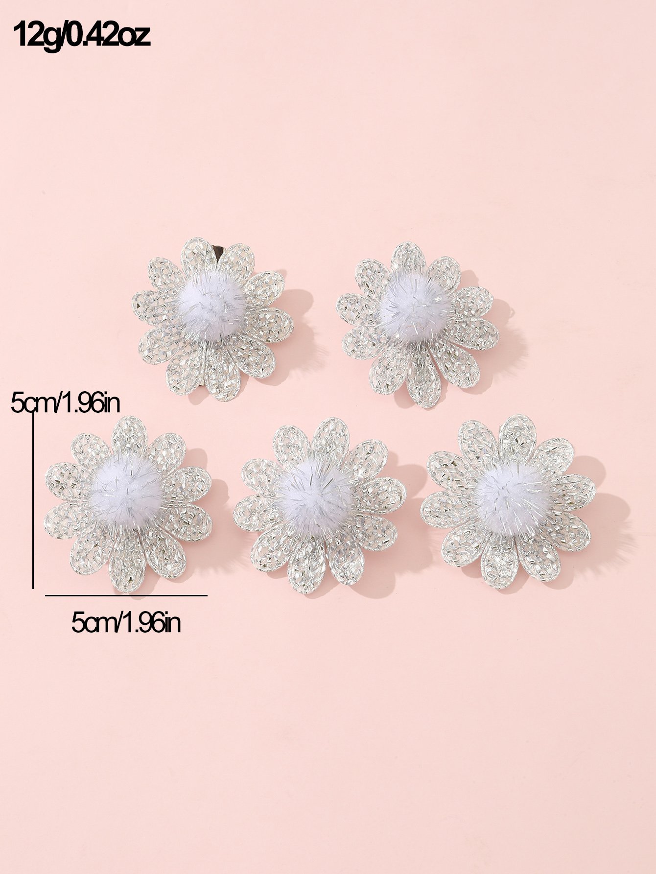 Daisy Hair Clips - 5 Piece Set
