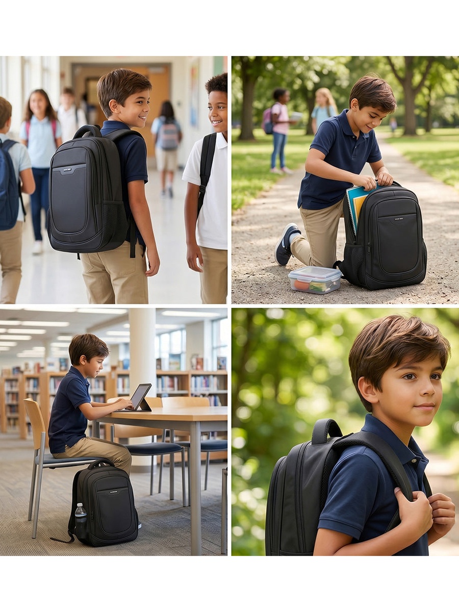 Laptop Sleeves Backpack with 710 ml SS Bottle - 16 Inch
