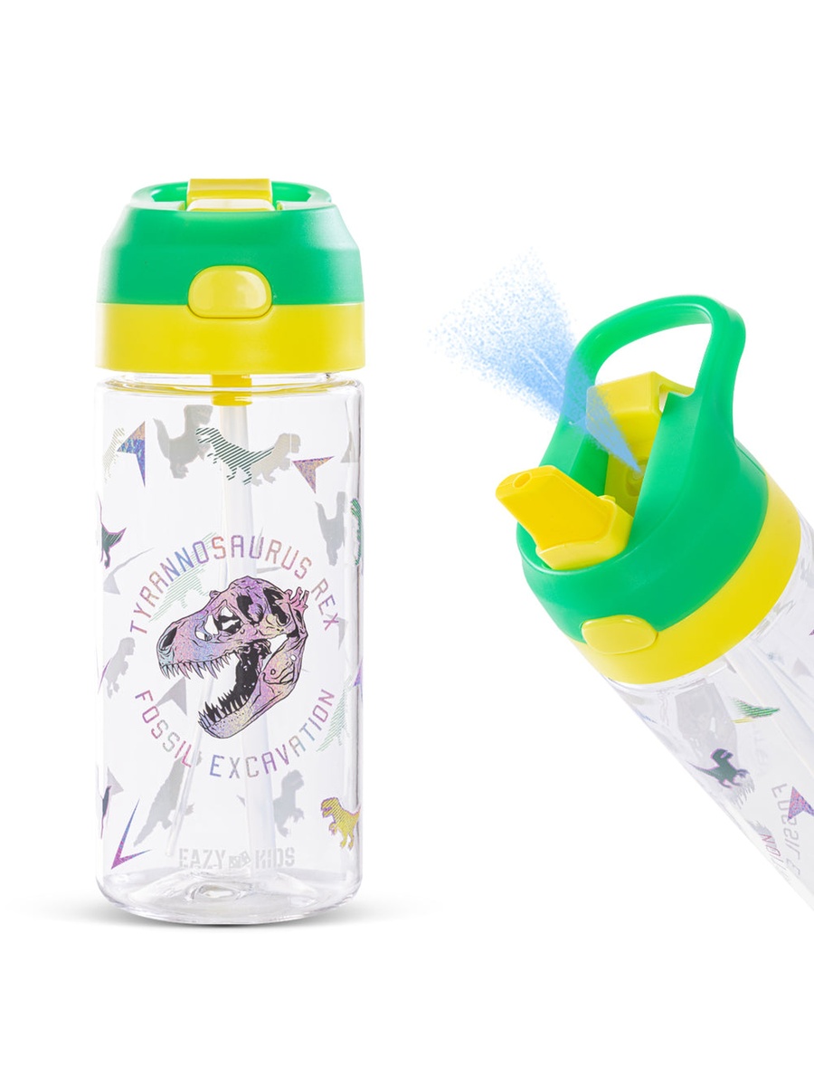 Dino School Bag and Pencil Case with Bento Lunch Box and Spray Water Bottle