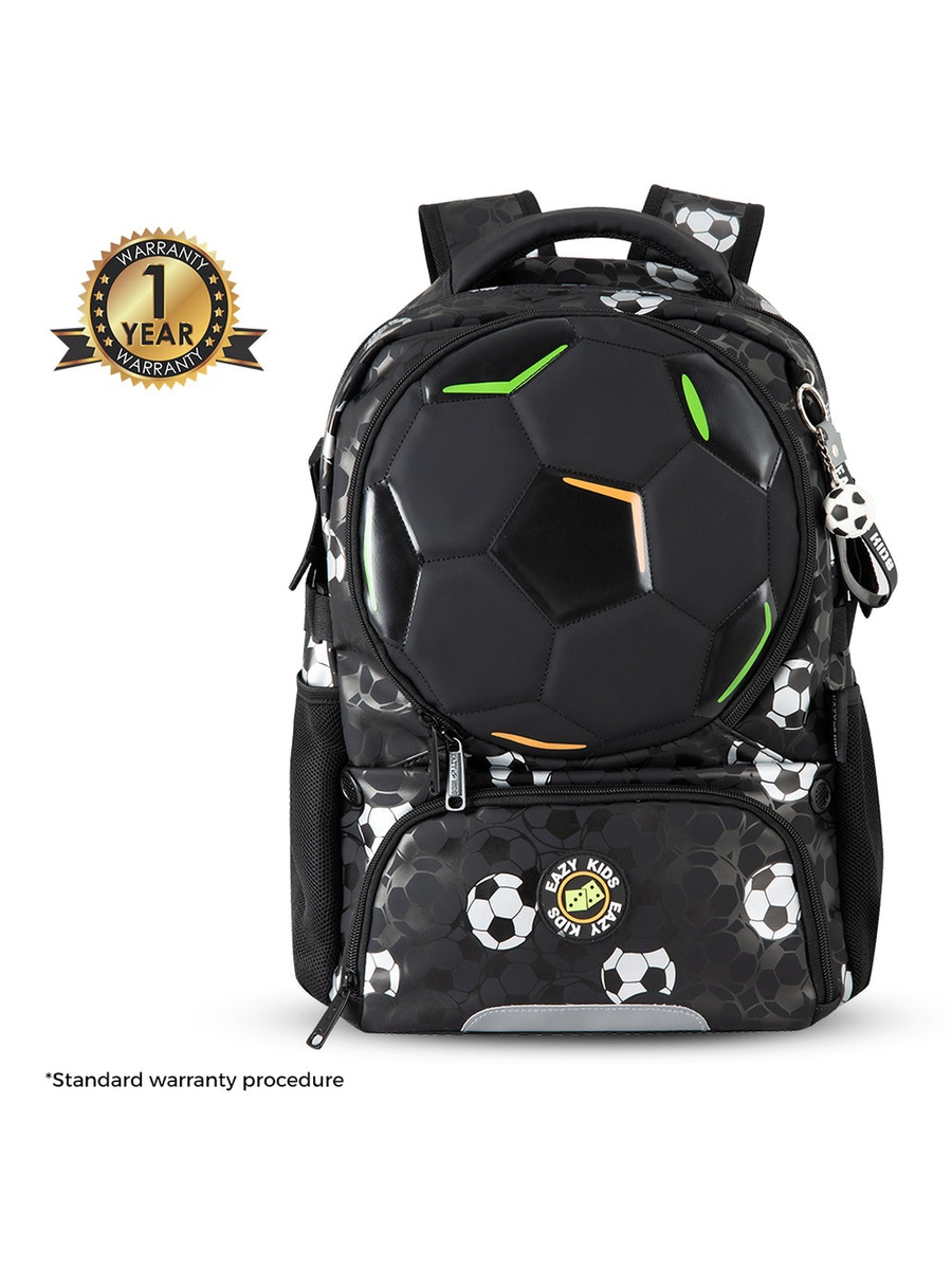 Footballer Backpack with Free Football - Black