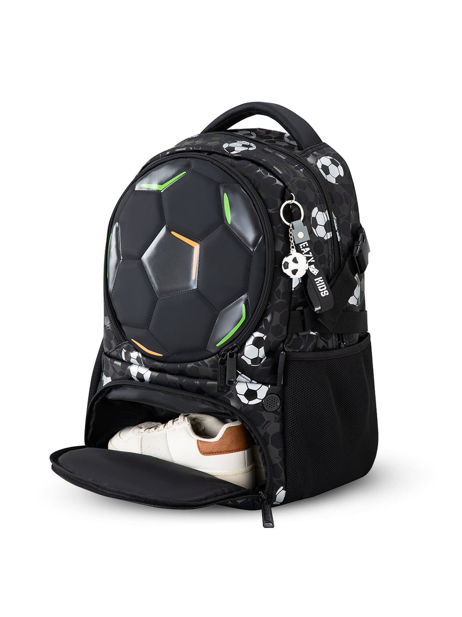 Footballer Backpack with Free Football - Black