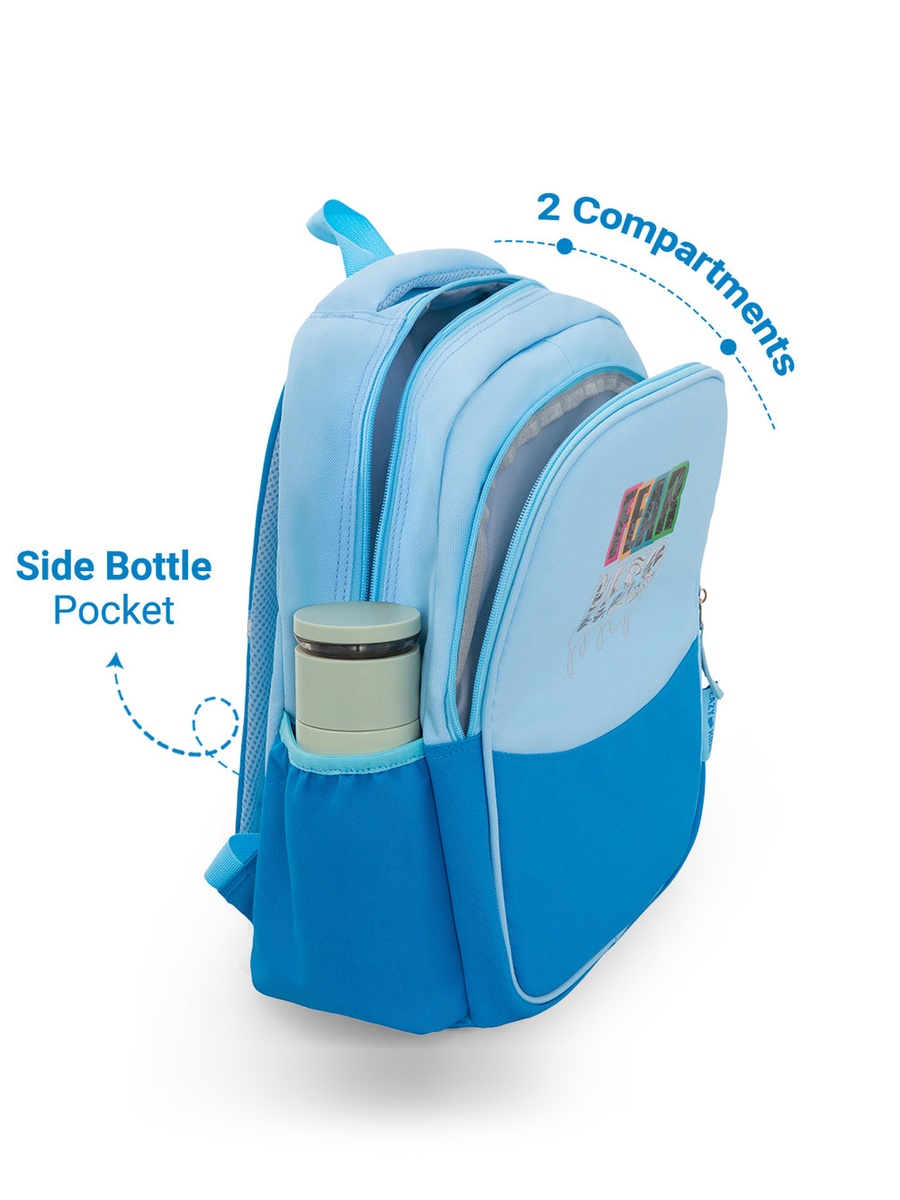 Lightweight School Bag with Laptop Sleeve - Fearless - Blue - 15.3 Inch