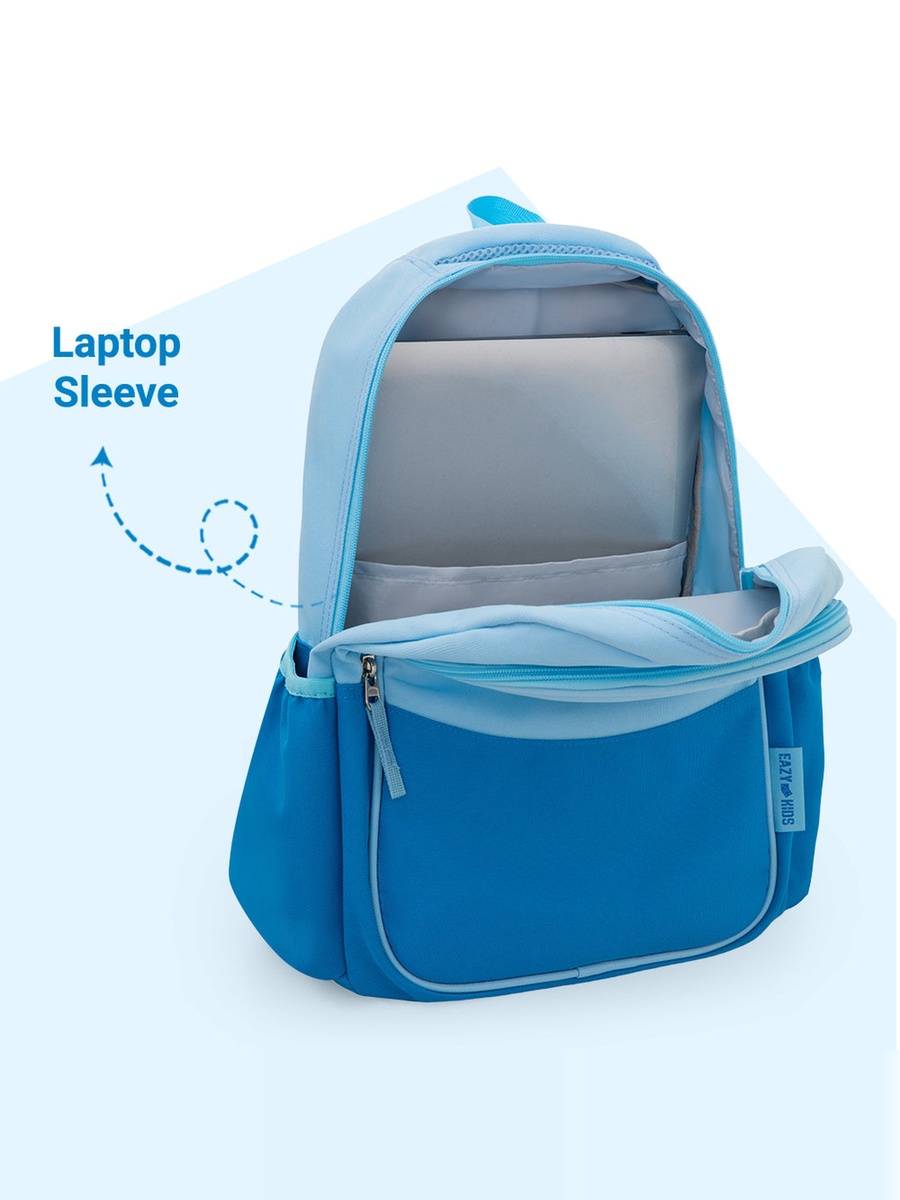 Lightweight School Bag with Laptop Sleeve - Fearless - Blue - 15.3 Inch