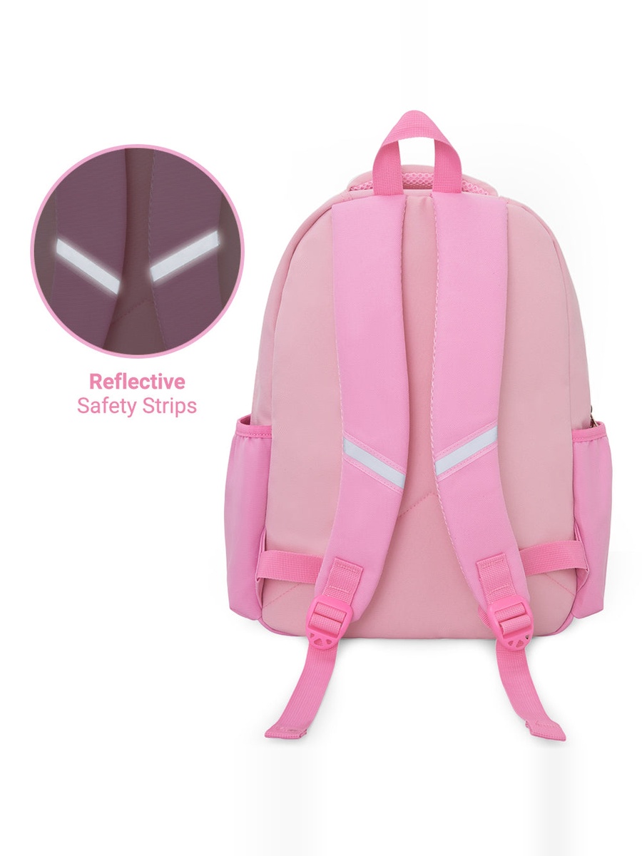 Lightweight School Bag with Laptop Sleeve - Good Vibes - Pink - 15.3 Inch