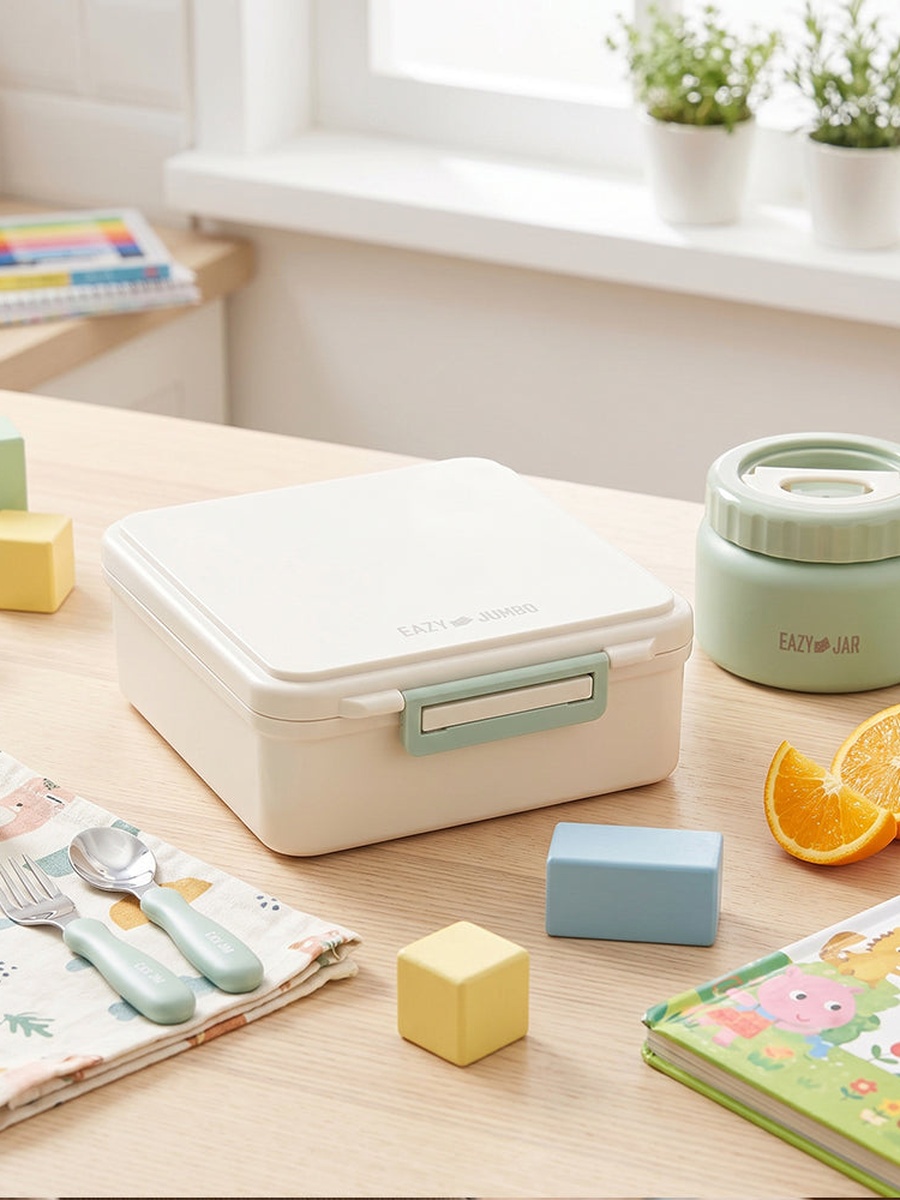 Jumbo Bento Lunch Box with Thermos and Dip Jar