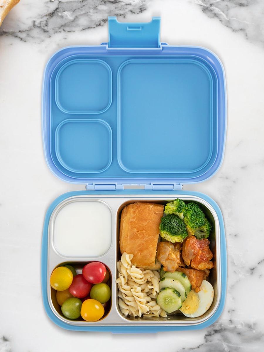 3 Compartment Leak Proof Premium Stainless Steel Lunch Box - 710 ml