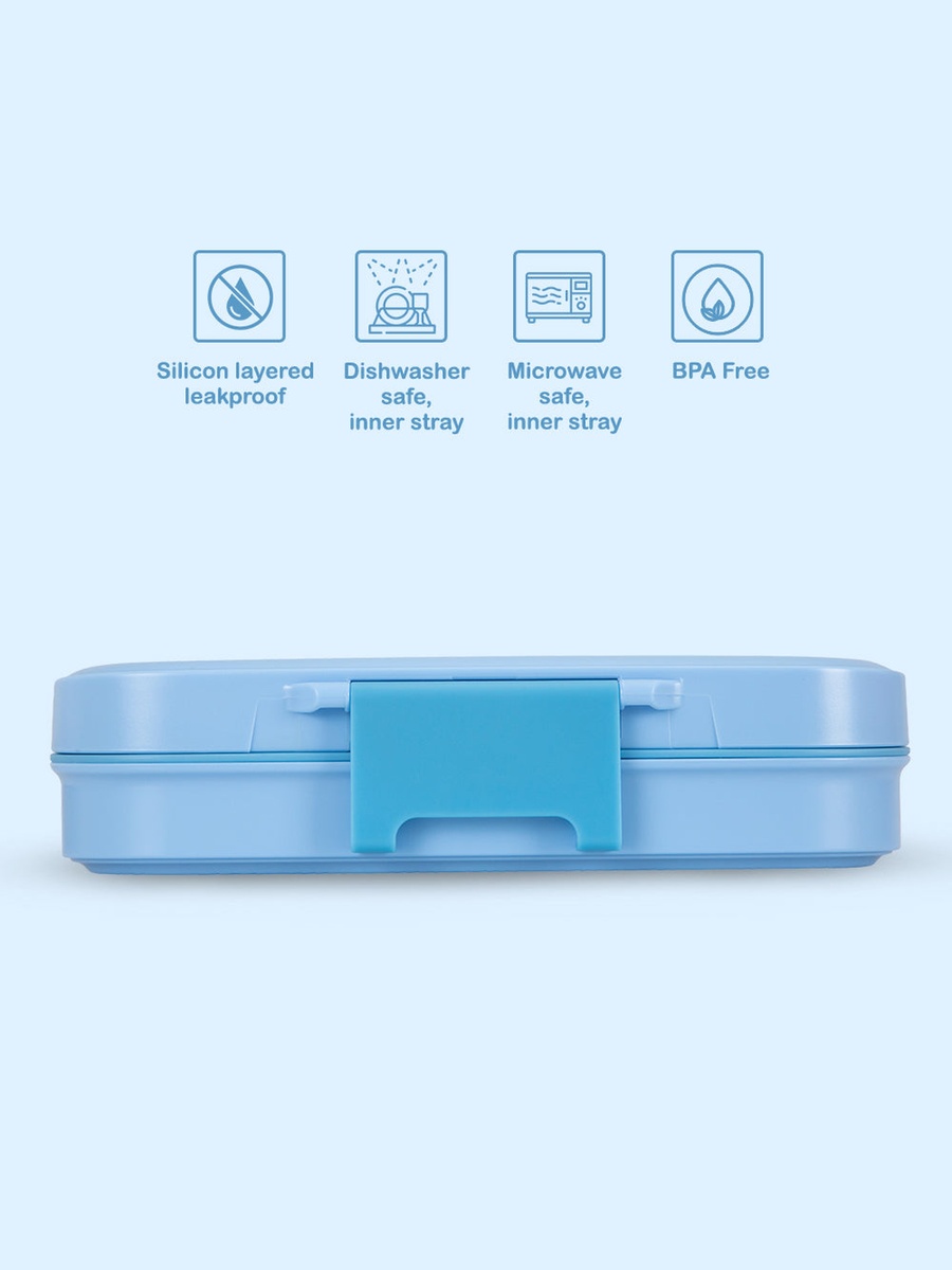 3 Compartment Leak Proof Premium Stainless Steel Lunch Box - 710 ml