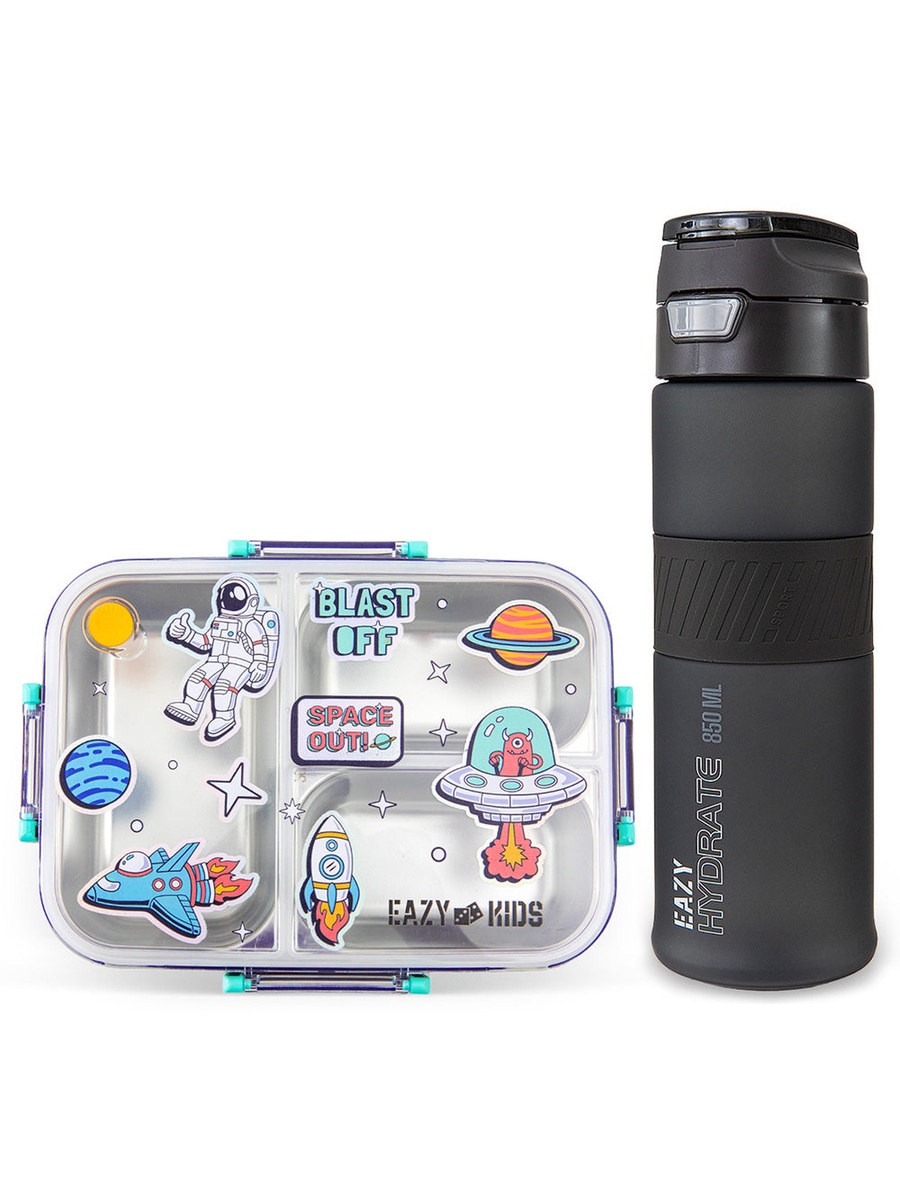 Stainless Steel Bento Lunch Box with Tritan Water Bottle - 850 ml