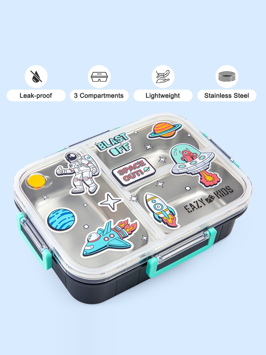 Stainless Steel Bento Lunch Box with Tritan Water Bottle - 850 ml