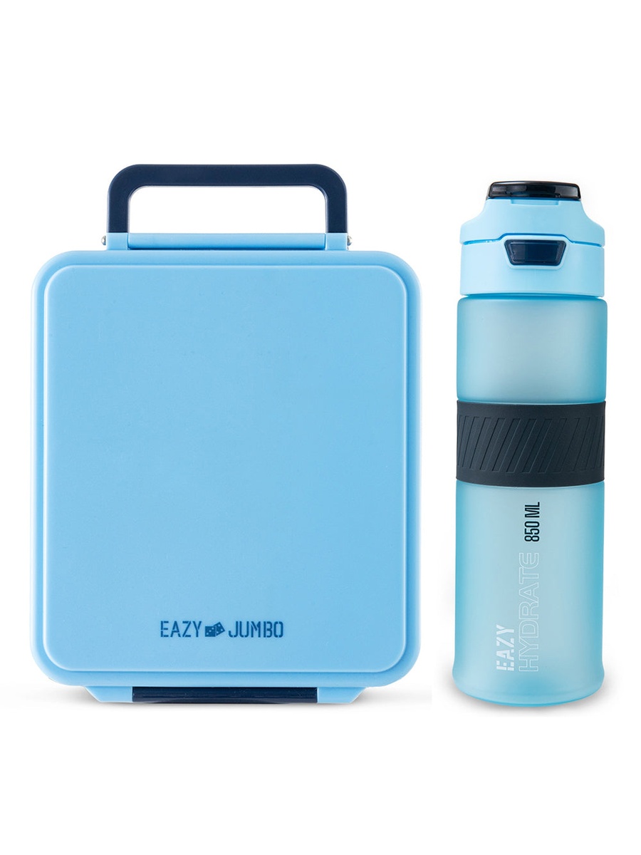Jumbo Bento Lunch Box with Steel and Sause Jars Tritan Water Bottle - 850 ml