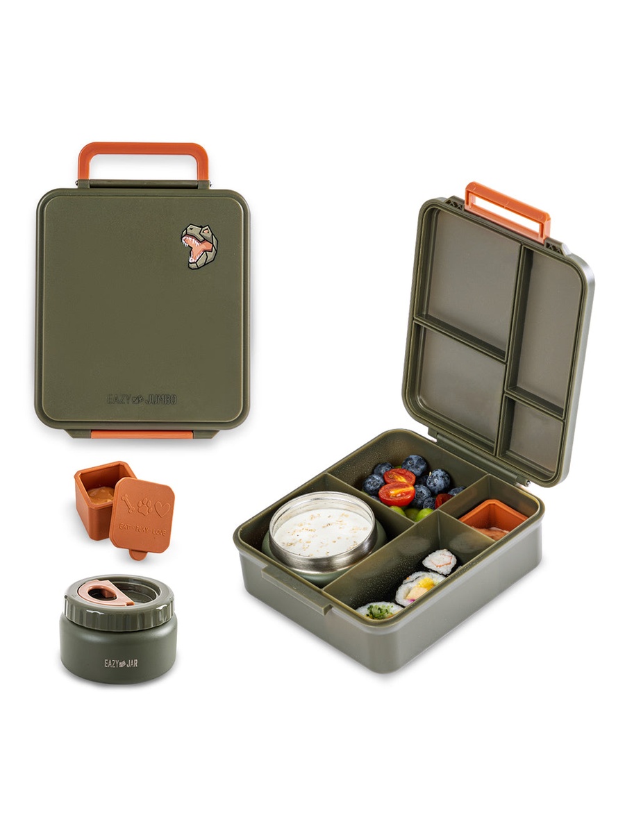 Jumbo Bento Lunch Box with Storage Jar and Tritan Water Bottle - 850 ml