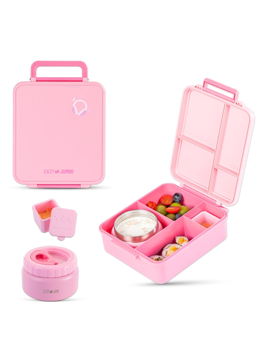 Jumbo Bento Lunch Box with Storage Jar and Tritan Water Bottle - 850 ml