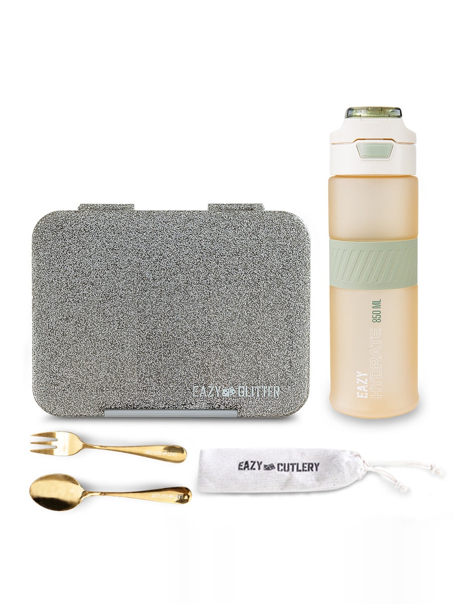 Convertible Bento Lunch Box with Tritan Water Bottle - 850 ml