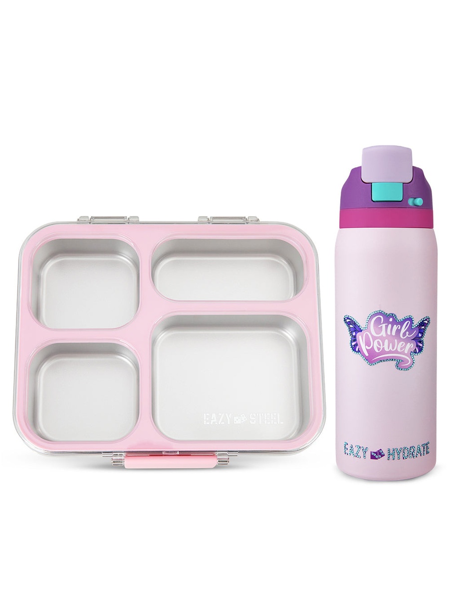 Stainless Steel Bento Lunch Box 945 ml with Stainless Steel Water Bottle - 710 ml