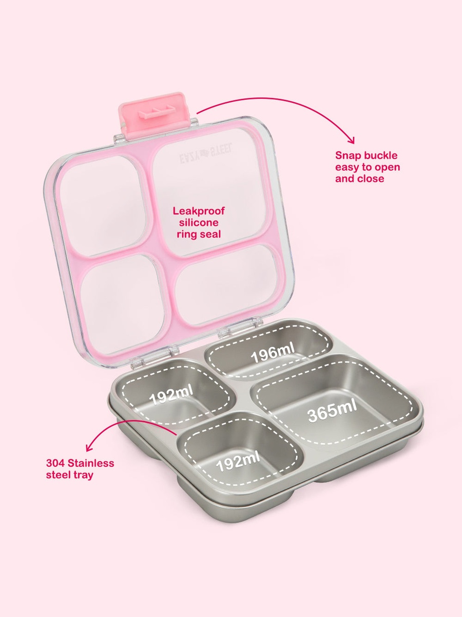Stainless Steel Bento Lunch Box 945 ml with Stainless Steel Water Bottle - 710 ml