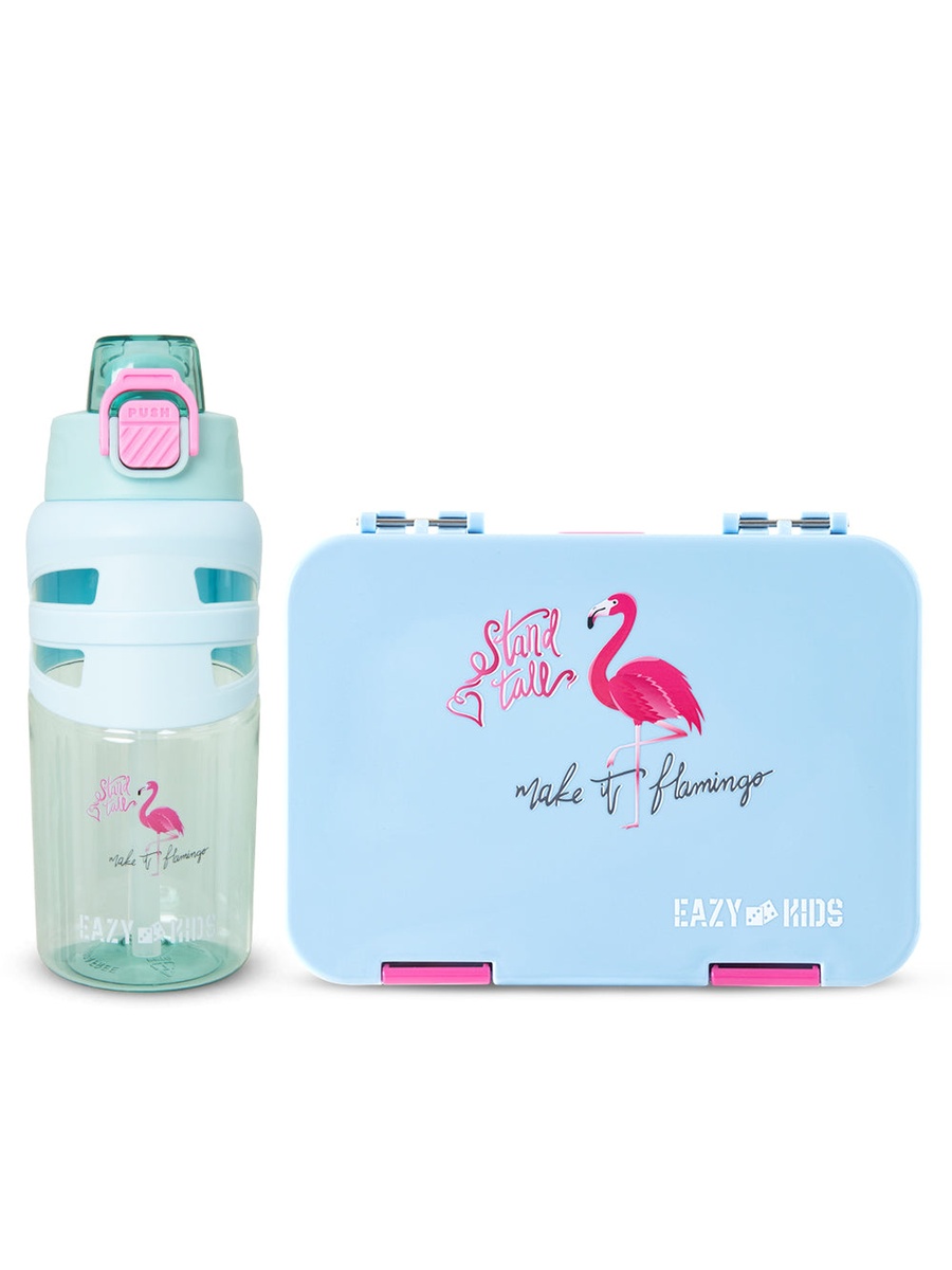 4 Compartment Bento Lunch Box with Flip Top Water Bottle -750 ml