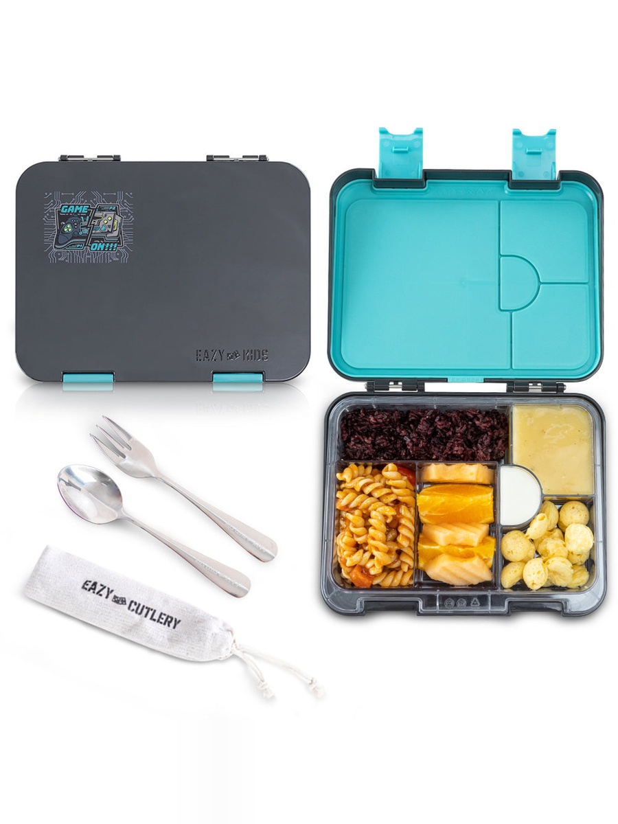 Convertible Bento Lunch Box with Insulated Stainless Steel Water Bottle - 640 ml