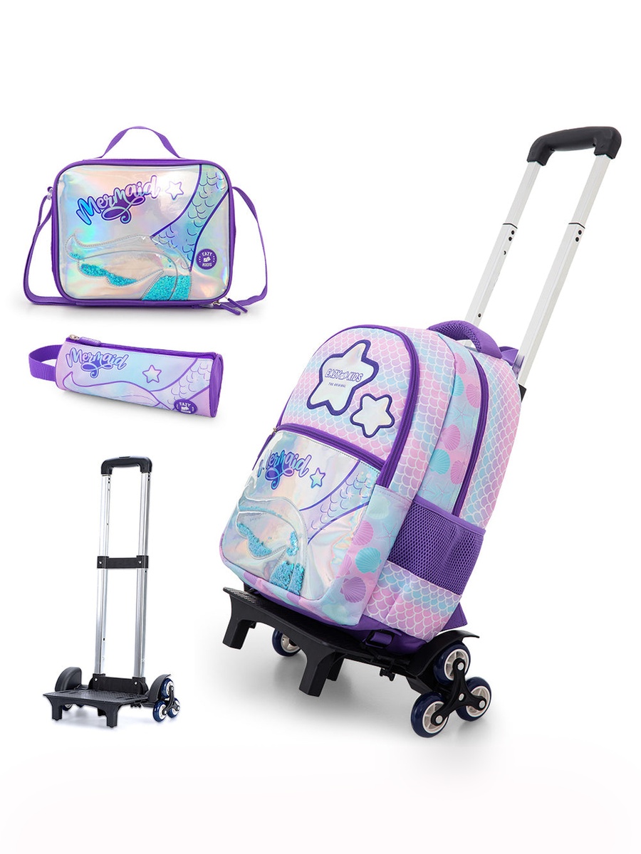 Universal School Bag and Pencil Bag and Lunch Bag with Trolley - 16 Inch