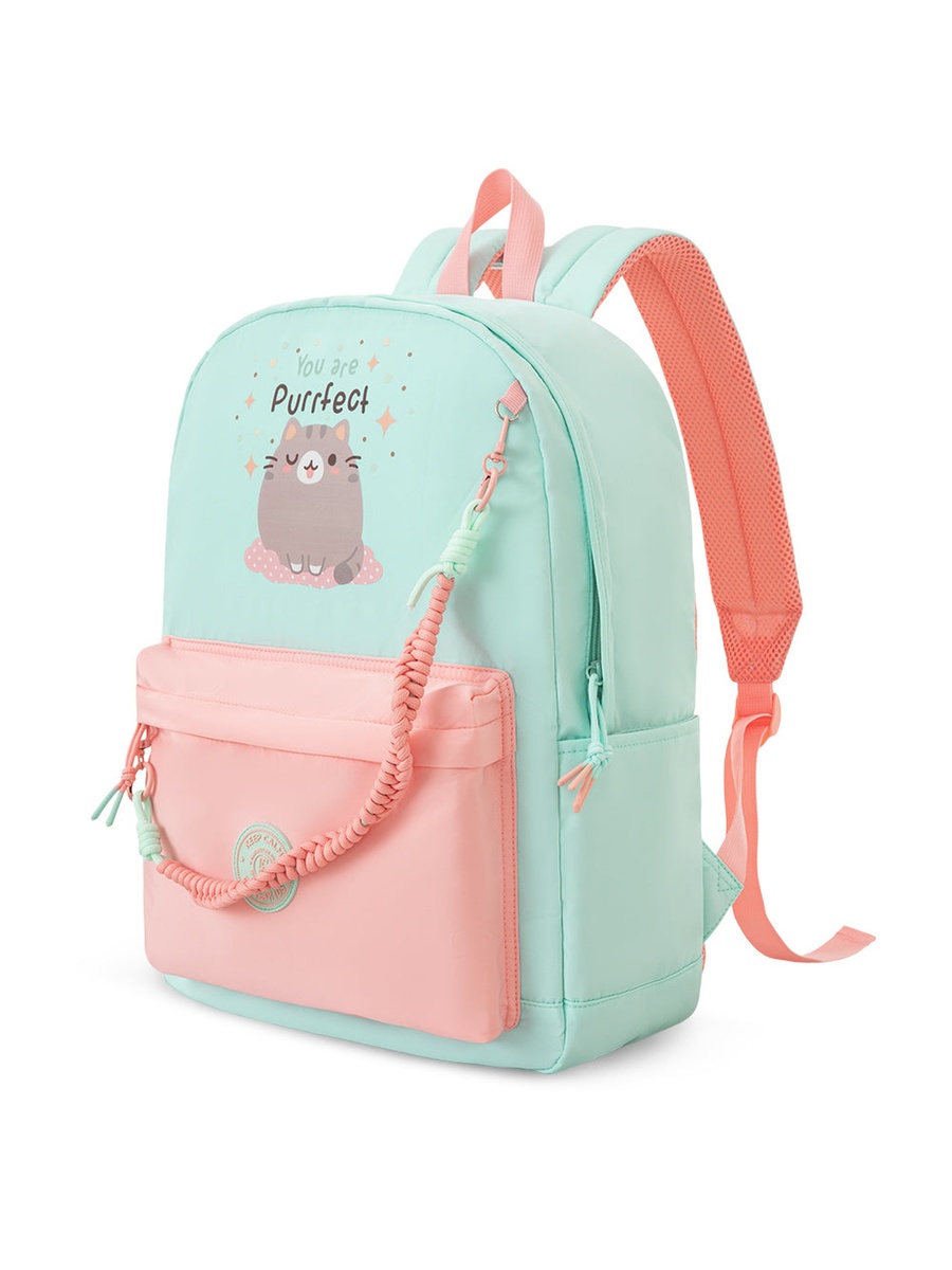 Trolley Compatible School Bag with Laptop Compartment - Purrfect Dreams - 16.5 Inch