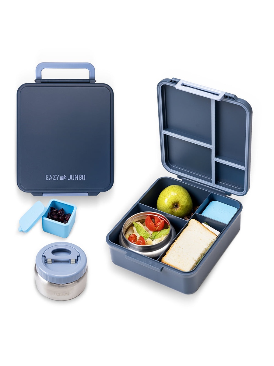 Insulated Lunch Bag with Storage Jar Jumbo Bento Lunch Box