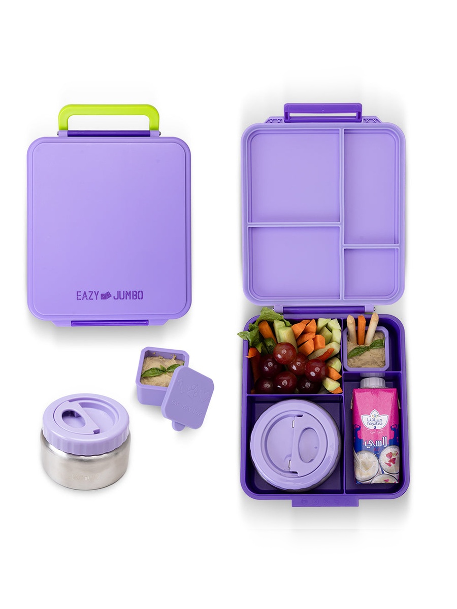 Insulated Lunch Bag with Storage Jar Jumbo Bento Lunch Box