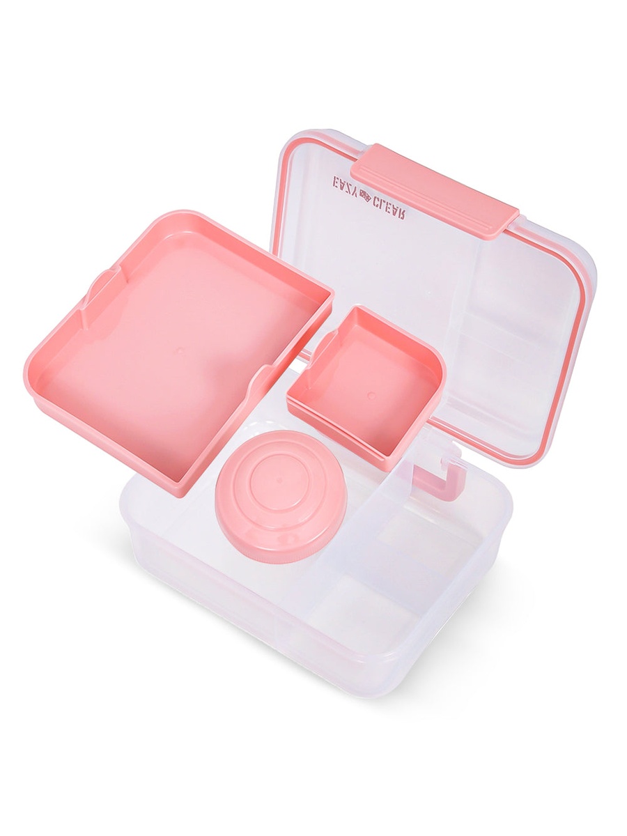 Convertible 1650ml Bento Lunch Box with 150ml Gravy Bowl - Pink
