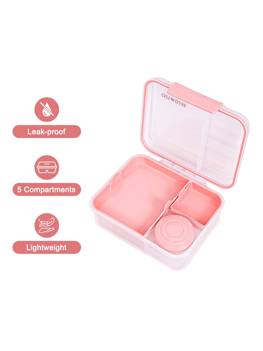 Convertible 1650ml Bento Lunch Box with 150ml Gravy Bowl - Pink