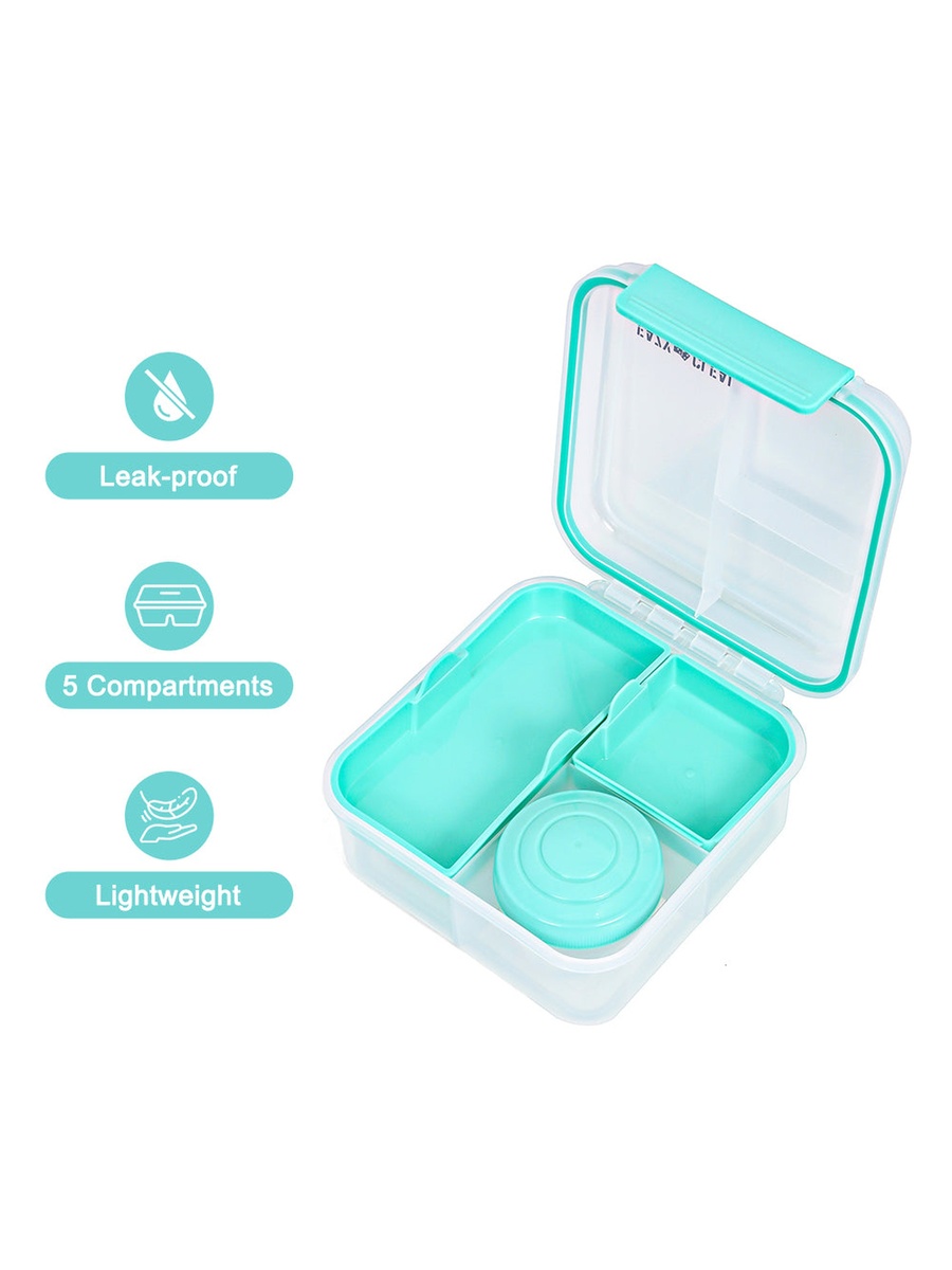 Convertible 1250ml Bento Lunch Box with 150ml Gravy Bowl - Green